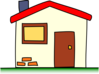 Home With Bricks Icon Clip Art